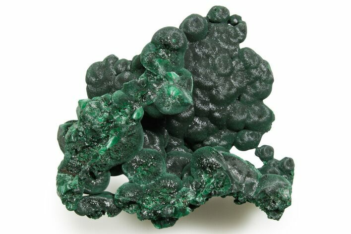 Chatoyant Fibrous Malachite Crystal Cluster - DR Congo #379681